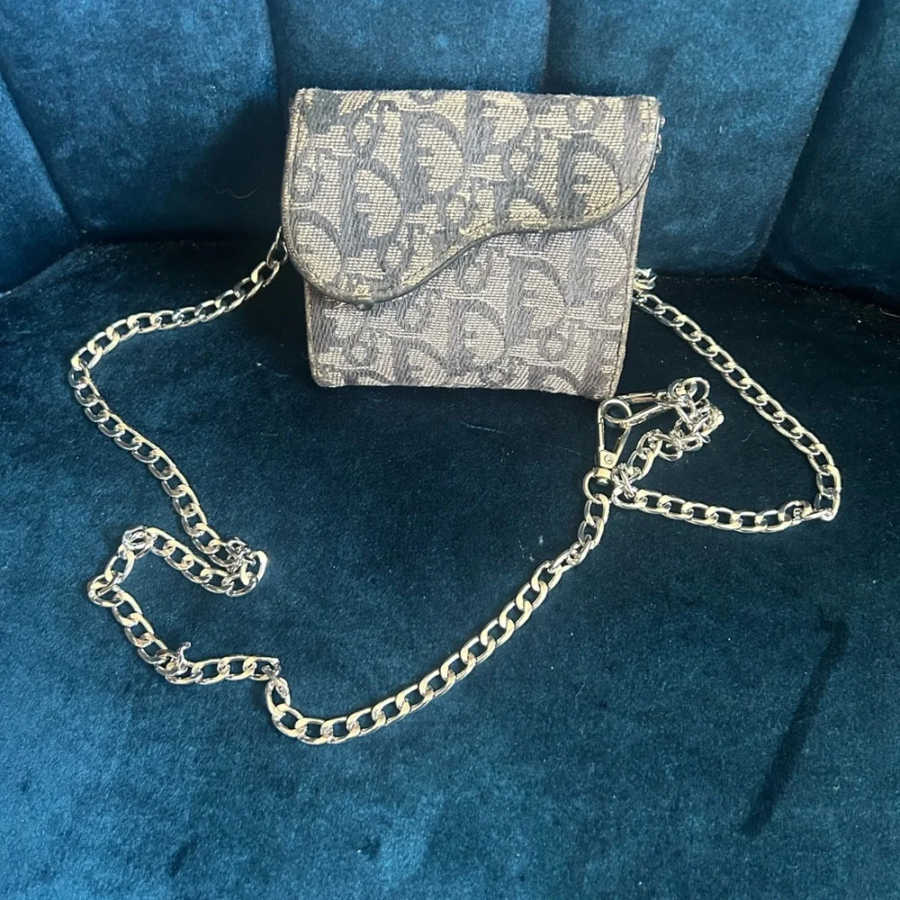 Dior Gray Monogram Wallet